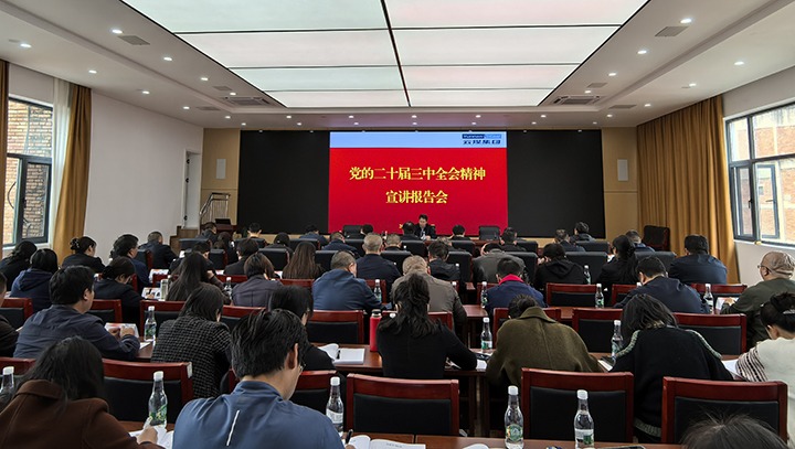 龙8头号玩家(国际)官方网站集团党委宣讲团到昆明煤炭设计院宣讲党的二十届三中全会精神